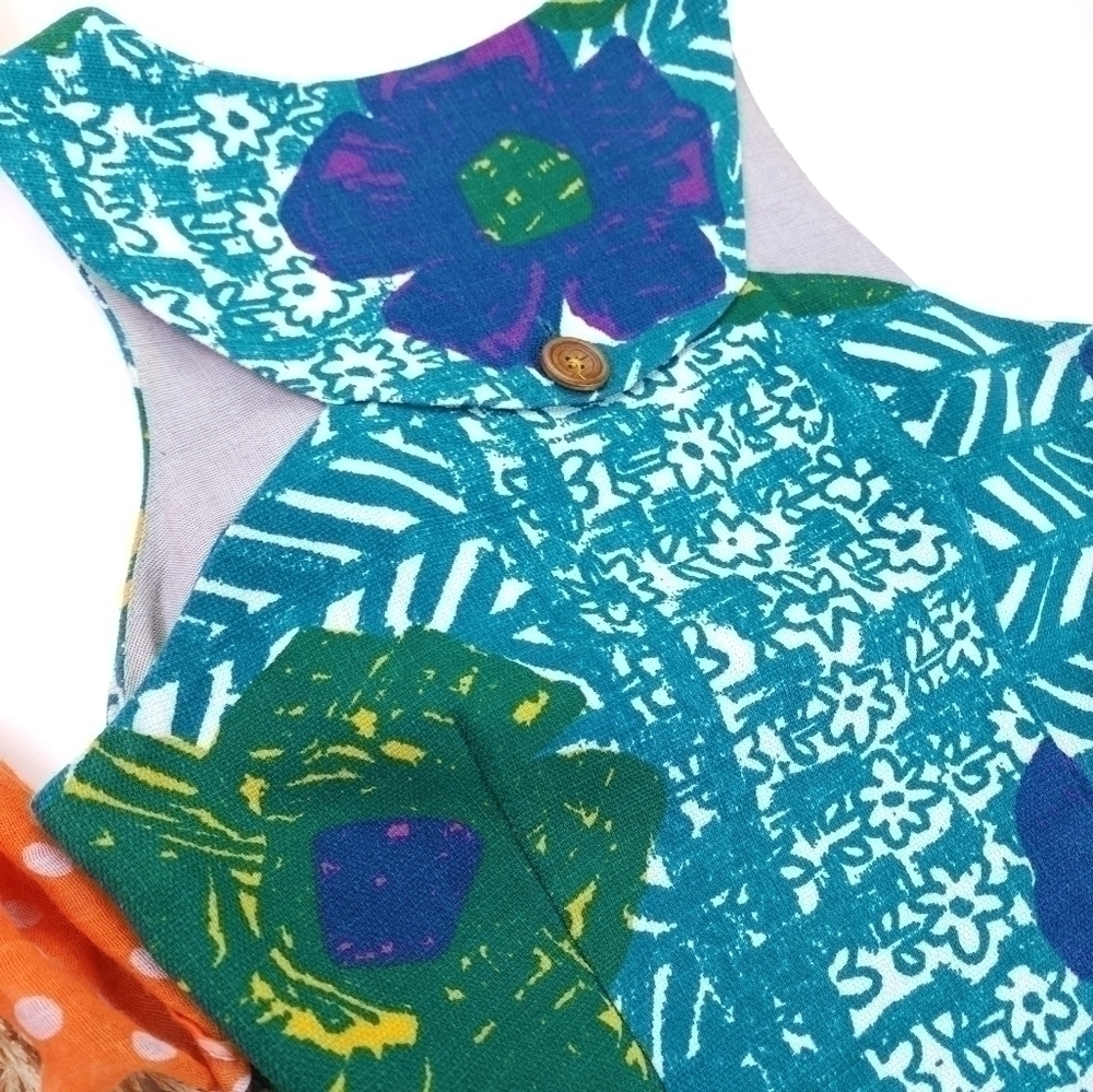 Vanessa Virginia Anthropologie Goorgeous Back Blue Floral Boho Dress Sz 4 - Picture 2 of 16